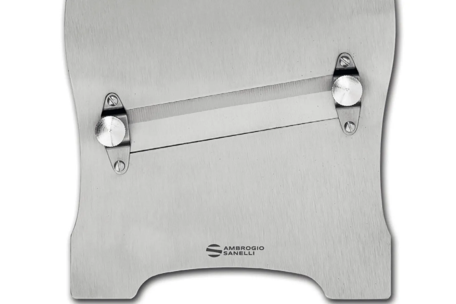 Grande mandoline à truffes Ambrogio Sanelli 35cm en acier inoxydable et palissandre