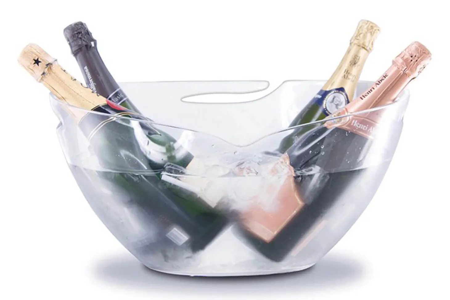 Grand seau à champagne transparent Pulltex avec poignées