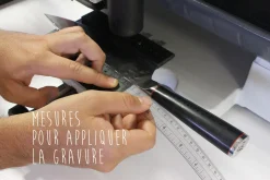 Gravure diamant personnalisée sur lame