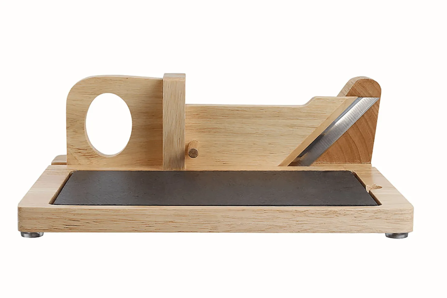 Guillotine à saucisson Livoo avec plateau en ardoise