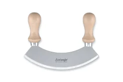 Hachoir berçoir Triangle poignées en hêtre lame simple inox - 2 tailles