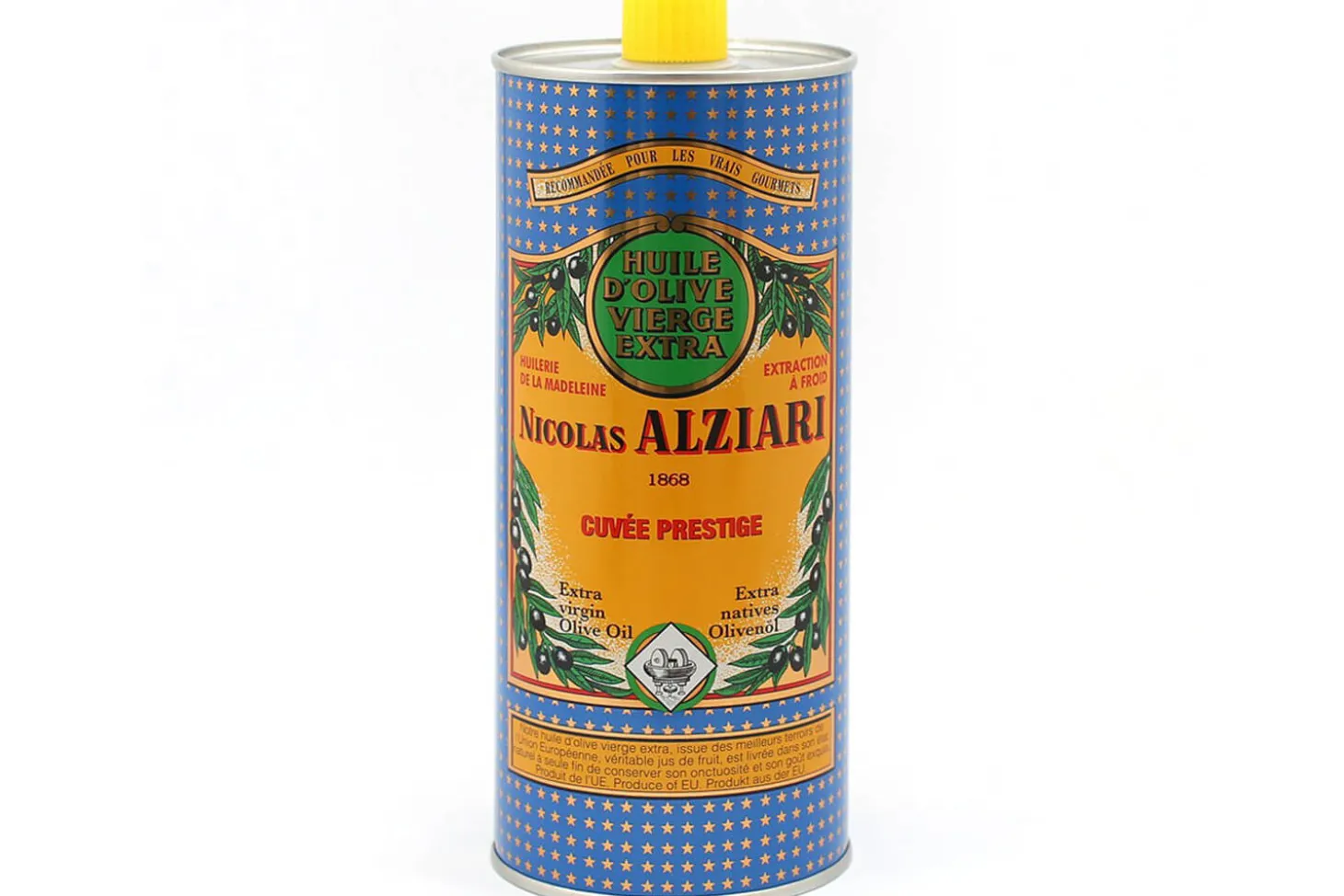 Huile d'olive Nicolas Alziari Cuvée Prestige - Bidon de 1L