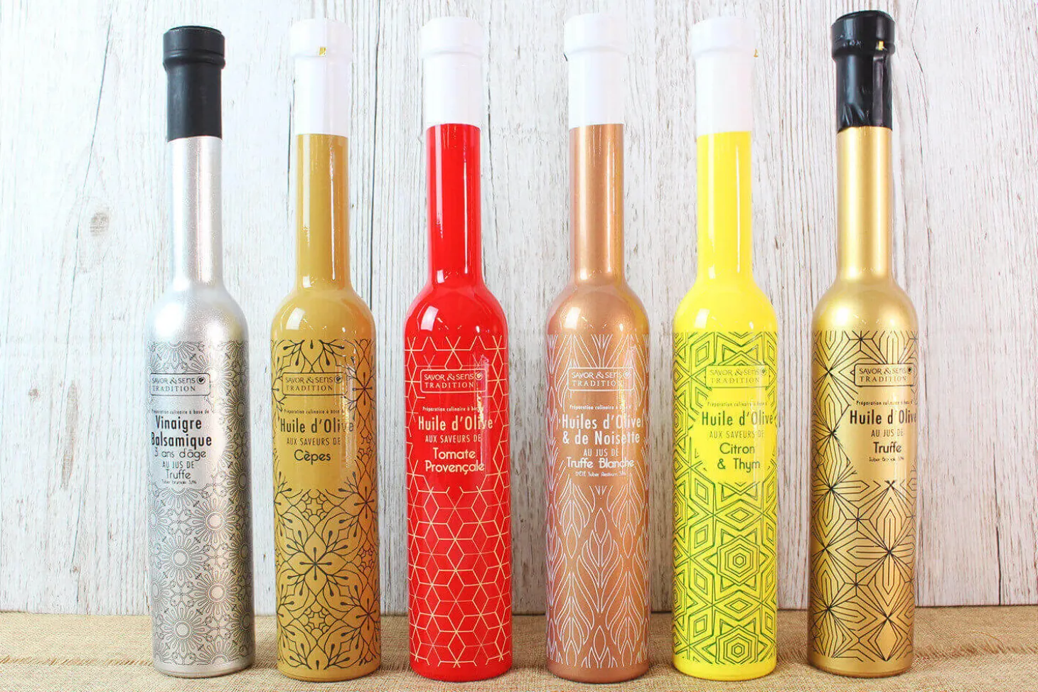 Huile d'olive Savor&Sens Color Block saveur citron thym - 20cl