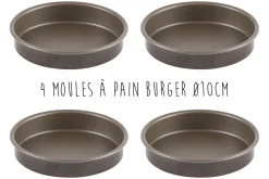 Kit Burger La Bonne Graine - Coupe-frites, presse à steak haché et 4 moules à pain