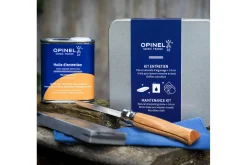 Kit d'entretien pour couteaux Opinel pierre + huile + chiffon microfibre