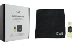 Kit de soin KAI pour entretien des couteaux de cuisine - Huile + Microfibre