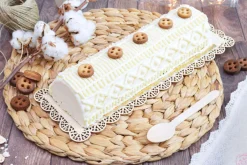 Kit moule à bûche glacée tricot Scrapcooking + support et boîte de transport