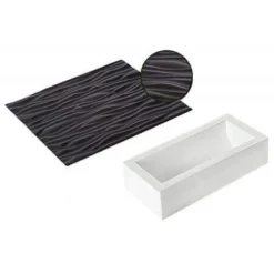 Kit moule à bûche 250 x 90mm + tapis de décor Silikomart