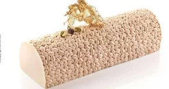 Kit moule à bûche 250 x 90mm + tapis de décor Silikomart