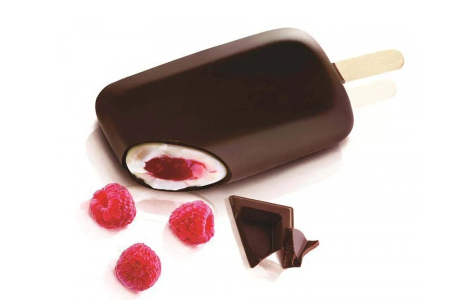 Kit moule à glace Silikomart L'Italiano : 2 moules en silicone et 2 supports en synthétique