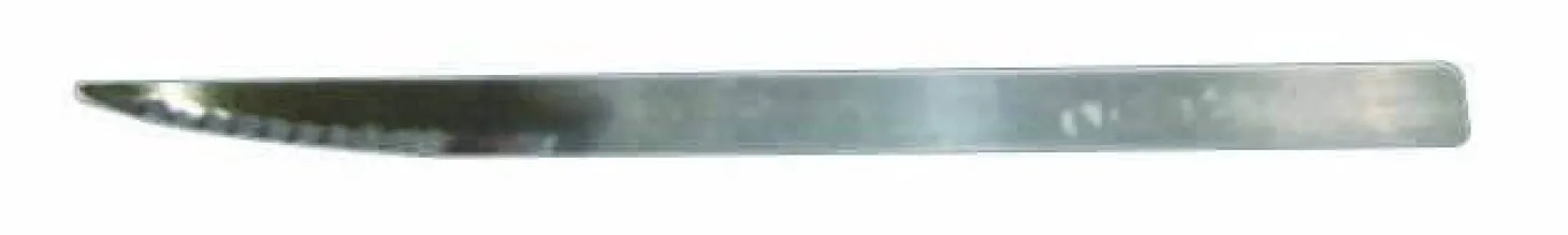 Lame de boulanger droite et crantée en acier carbone - Lot de 12