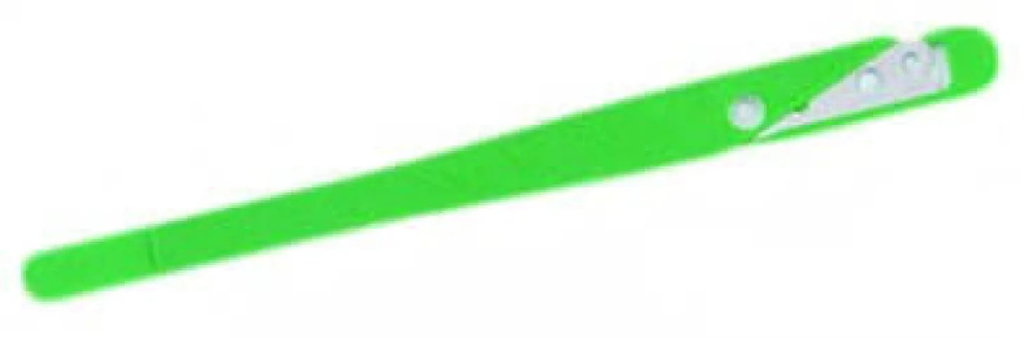 Lame de boulanger inox "Grignette verte" manche synthétique - Lot de 10