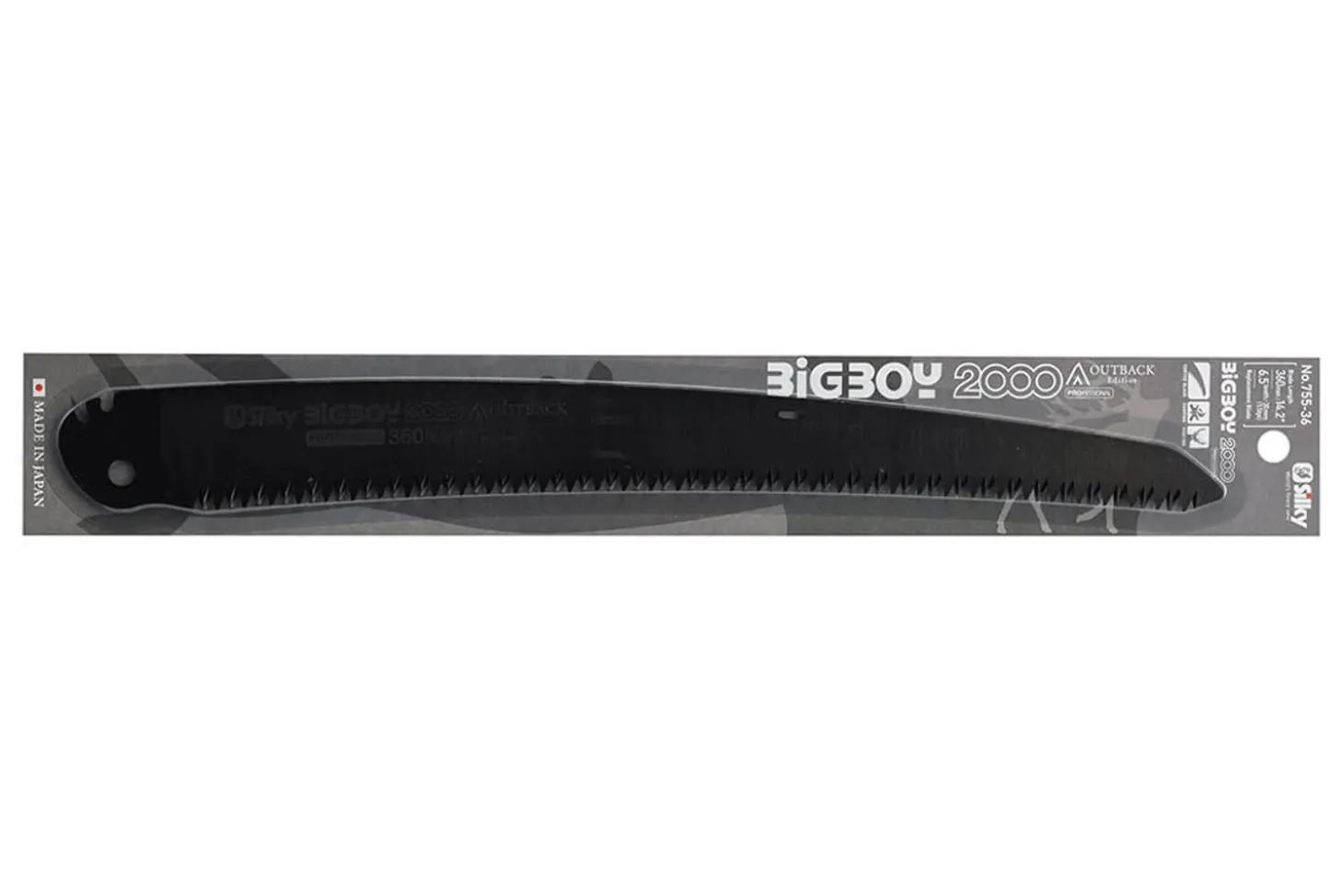 Lame noire courbée de rechange 36cm Silky 755-36 pour scie Bigboy 2000 Outback Edition