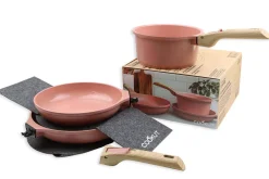 L'Incroyable Kit Cookut 2 poêles et 1 casserole à poignée amovible - guimauve
