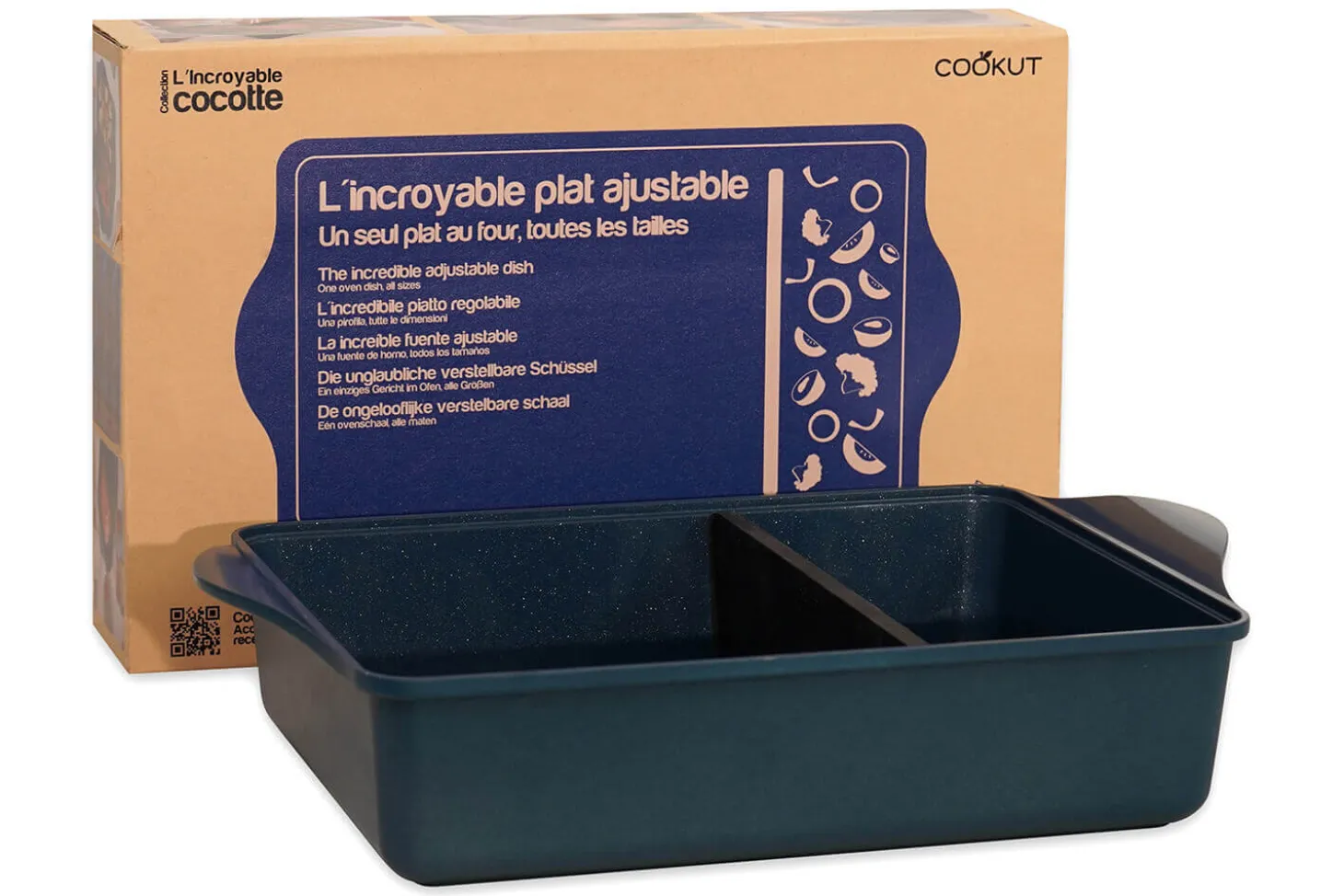 L'Incroyable Plat Ajustable Cookut 40x30cm myrtille