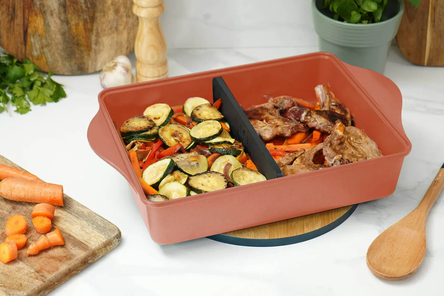 L'Incroyable Plat Ajustable Cookut 40x30cm guimauve