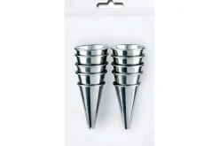 Lot de 10 Douilles en acier inox BARGOIN unies et cannelées
