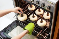 Lot de 6 moules à bagel Lékué marron en silicone Platinum