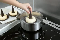 Lot de 6 moules à bagel Lékué marron en silicone Platinum