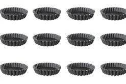 Lot de 12 moules à tartelettes cannelées Exoglass® Matfer