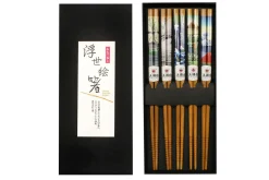 Lot de 5 paires de baguettes chinoises en bambou Kutoyama - Modèle 1