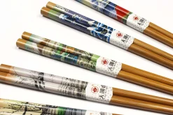 Lot de 5 paires de baguettes chinoises en bambou Kutoyama - Modèle 1