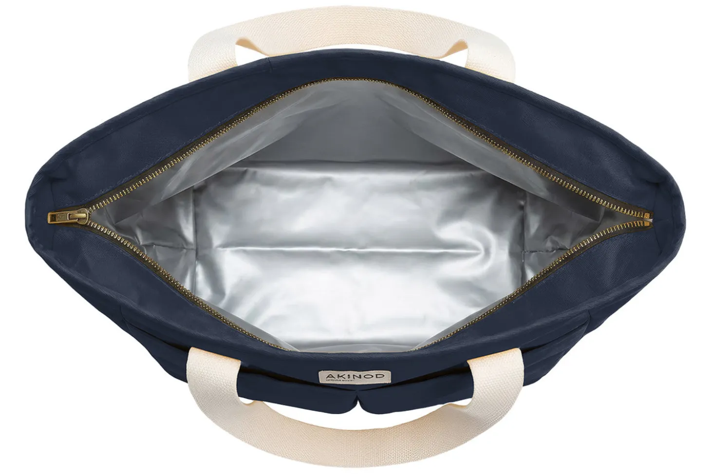 Lunch bag isotherme Akinod 10:47 en polycoton bleu navy 21L