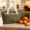 Lunch bag isotherme Akinod 10:47 en polycoton olive 21L