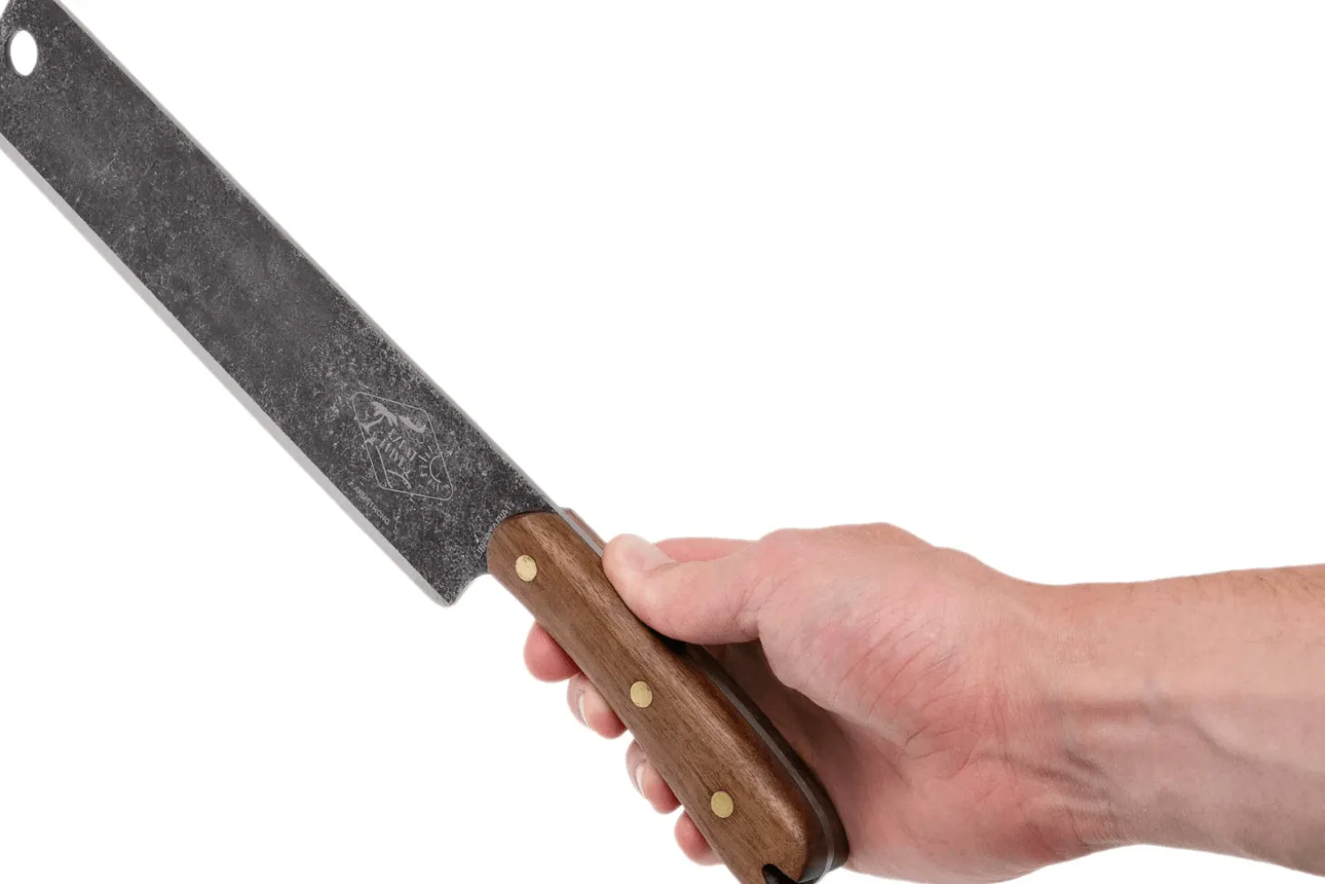 Machette Esee Expat Libertariat lame acier carbone 22,8cm manche bois de noyer + étui