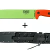 Machette Esee Junglas JUNGLAS-VG-E lame carbone venom green 26,5cm manche G10 orange + étui