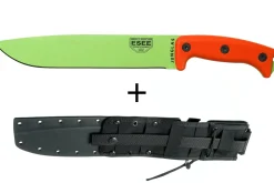 Machette Esee Junglas JUNGLAS-VG-E lame carbone venom green 26,5cm manche G10 orange + étui