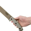 Machette Esee Junglas JUNGLAS-DE-E lame acier carbone Dark Earth 26,5cm manche micarta gris + étui