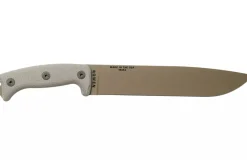 Machette Esee Junglas JUNGLAS-DE-E lame acier carbone Dark Earth 26,5cm manche micarta gris + étui
