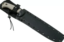 Machette Esee Junglas JUNGLAS-DE-E lame acier carbone Dark Earth 26,5cm manche micarta gris + étui