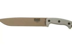 Machette Esee Junglas JUNGLAS-DE-E lame acier carbone Dark Earth 26,5cm manche micarta gris + étui
