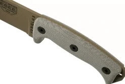 Machette Esee Junglas JUNGLAS-DE-E lame acier carbone Dark Earth 26,5cm manche micarta gris + étui