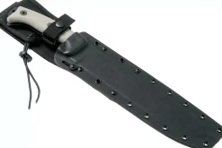 Machette Esee Junglas JUNGLAS-E lame acier carbone noir 26,5cm manche micarta gris + étui