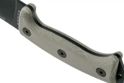 Machette Esee Junglas JUNGLAS-E lame acier carbone noir 26,5cm manche micarta gris + étui