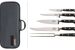 Malette 4 couteaux de cuisine V. Sabatier + 1 fourchette de chef manches 3 rivets