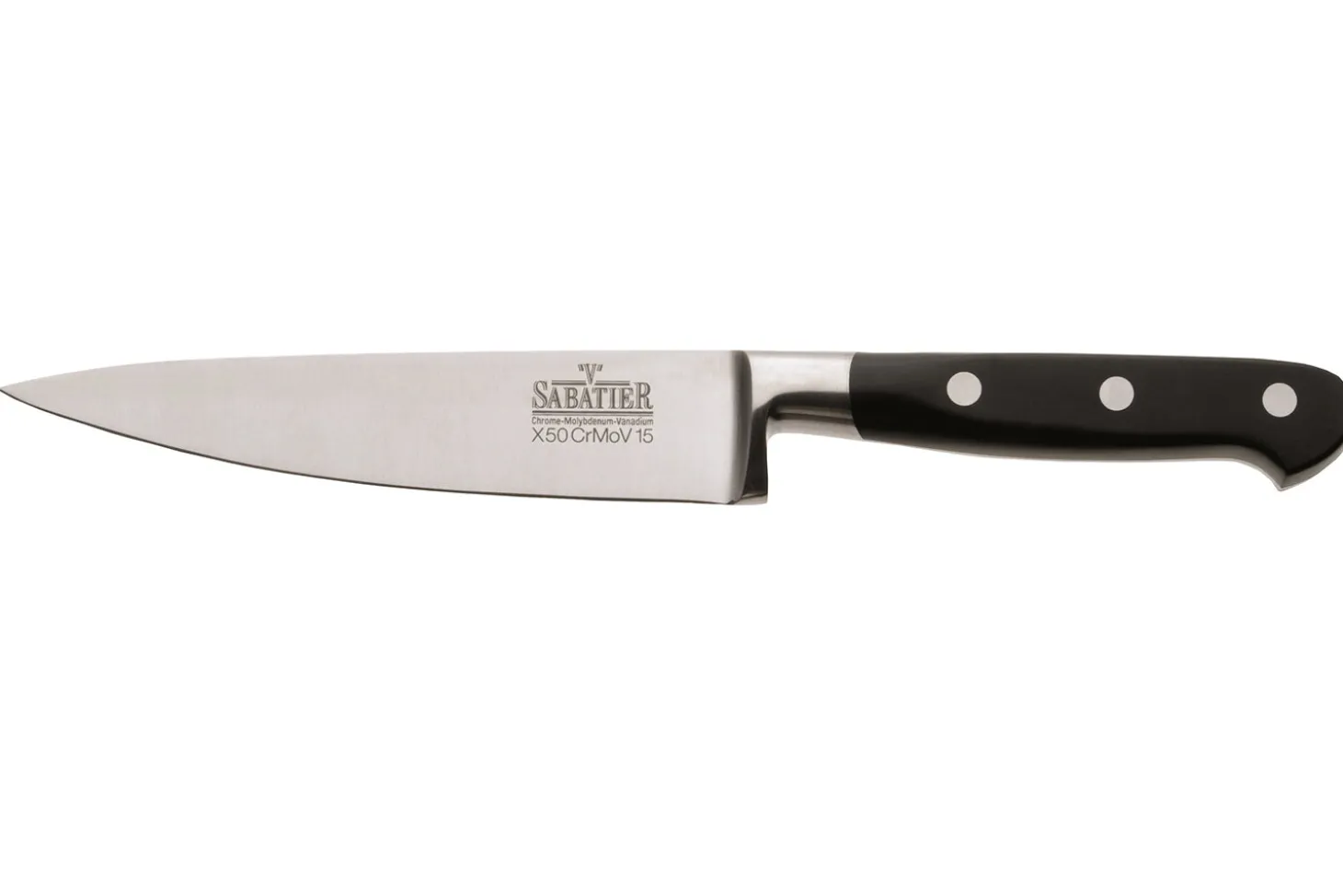 Malette 4 couteaux de cuisine V. Sabatier + 1 fourchette de chef manches 3 rivets