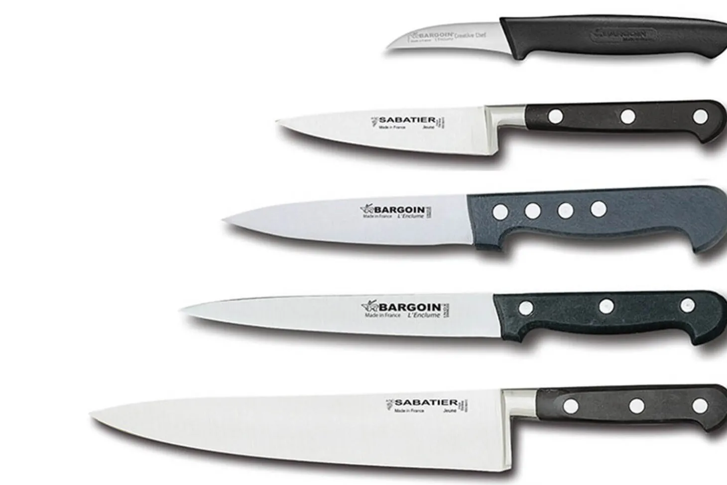 Malette de Chef Bargoin 5 couteaux de cuisine + 3 ustensiles acier inox