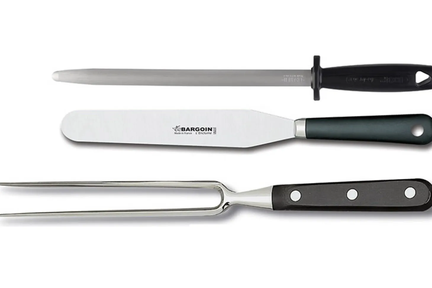Malette de Chef Bargoin 5 couteaux de cuisine + 3 ustensiles acier inox