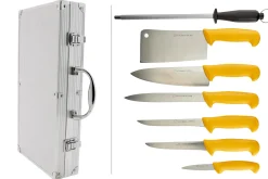 Mallette Albert de Thiers ECO 6 couteaux de cuisine + 1 fusil à aiguiser