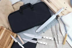 Mallette cuisine Sabatier Toque Blanche 5 couteaux fabrication française + 1 fusil