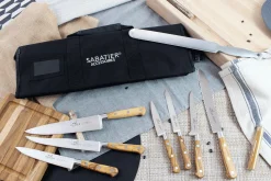 Mallette cuisinier Sabatier Provençao 7 couteaux fabrication française + 1 fusil