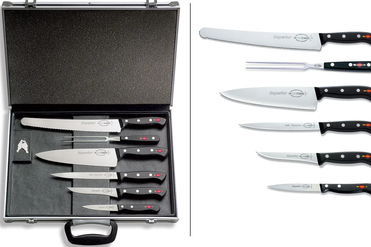 Mallette de chef magnétique DICK SUPERIOR 5 couteaux + 1 fourchette