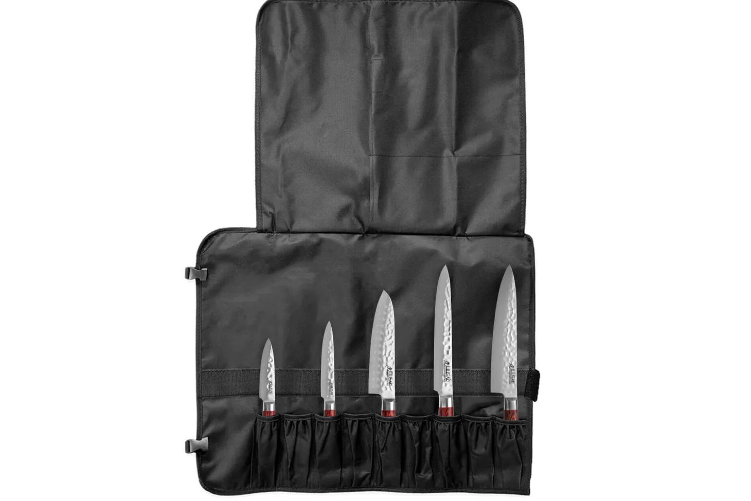 Mallette de 5 couteaux de cuisine Wusaki Pakka X50 manches pakkawood