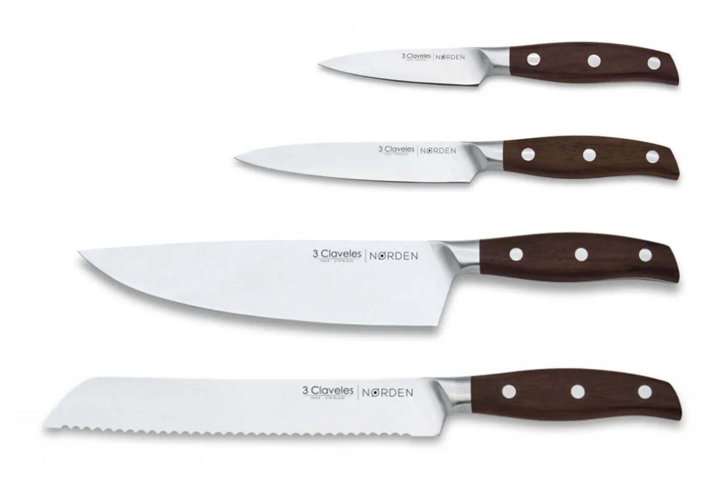 Mallette de 4 couteaux de cuisine 3 Claveles Norden