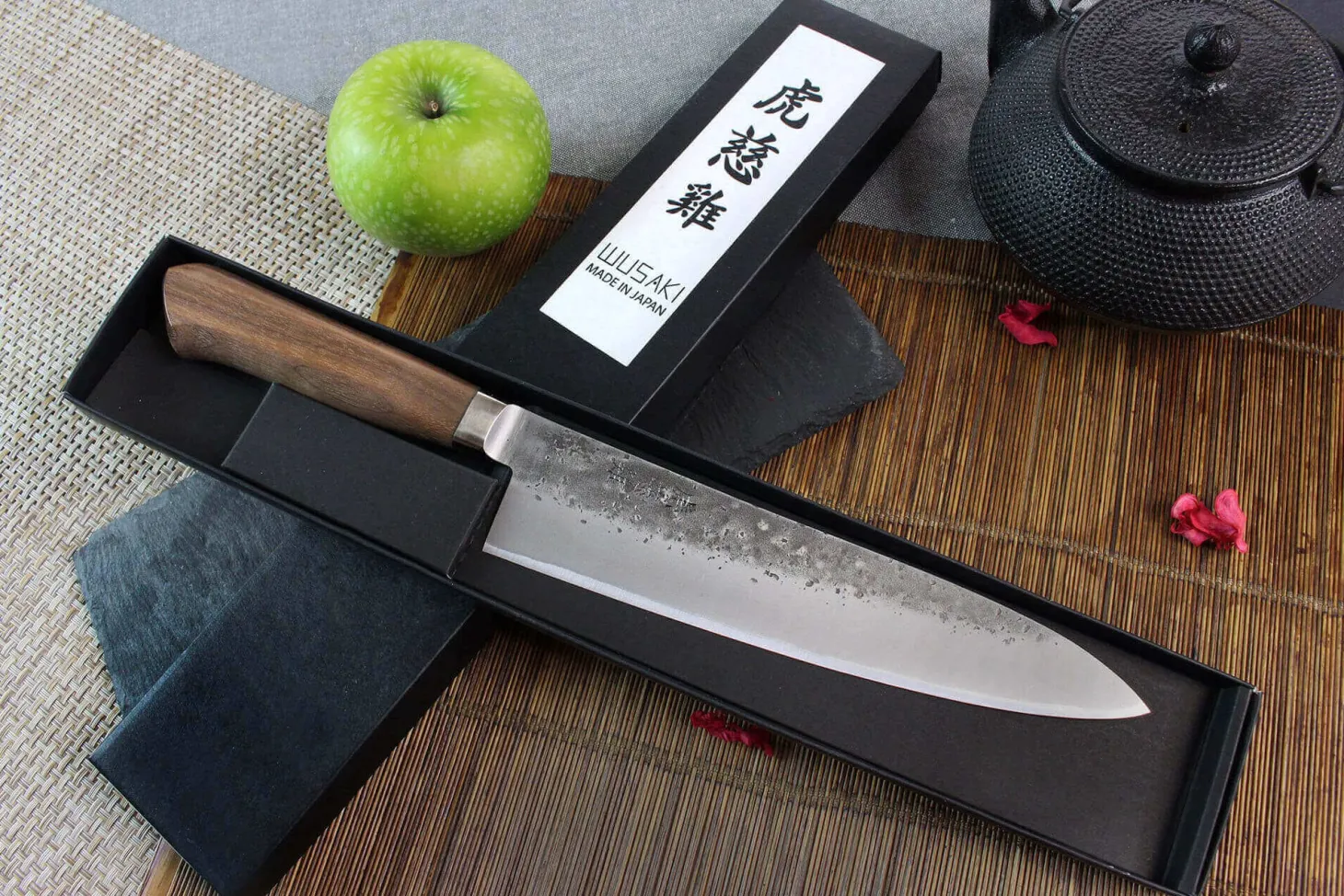 Mallette de 3 couteaux japonais artisanaux Wusaki Nogami