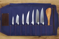 Mallette de couteaux vide Guillaume Léonard 8 places bleue